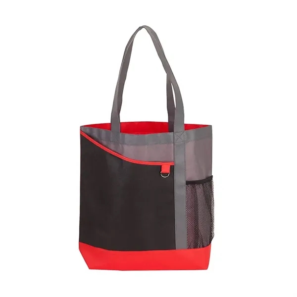 4" x 14.5" x 15.75" tri-toned tote bag; includes front pocket,... from ASI 67866 Logomark/Valumark / Valumark™