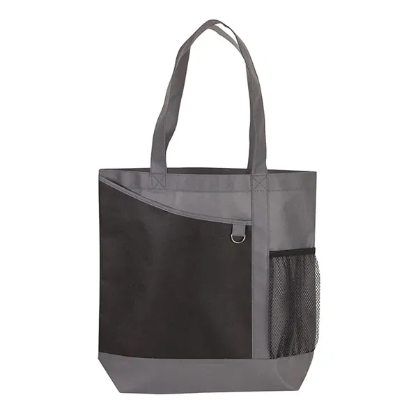4" x 14.5" x 15.75" tri-toned tote bag; includes front pocket,... from ASI 67866 Logomark/Valumark / Valumark™
