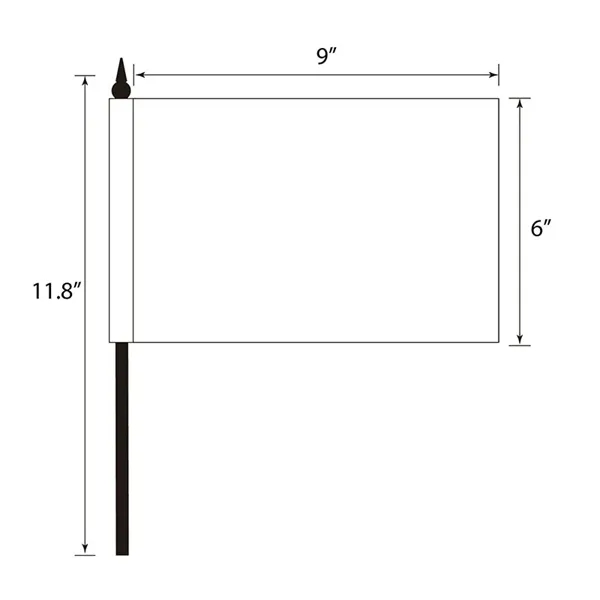 DisplaySplash 9" x 6" Hand Flag... from ASI 67866 Logomark/Valumark