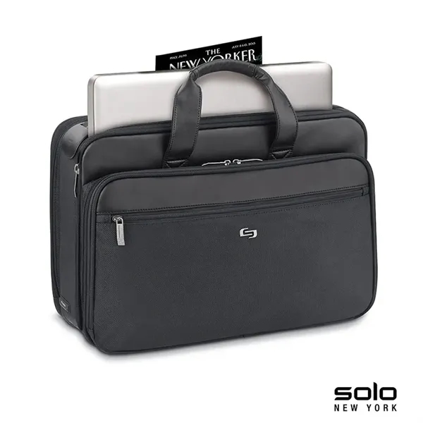 5.5" x 12" x 17.5" Solo Paramount Retractable Strap briefcase with... from ASI 67866 Logomark/Valumark