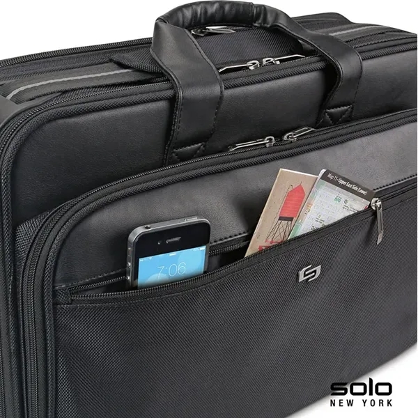 5.5" x 12" x 17.5" Solo Paramount Retractable Strap briefcase with... from ASI 67866 Logomark/Valumark
