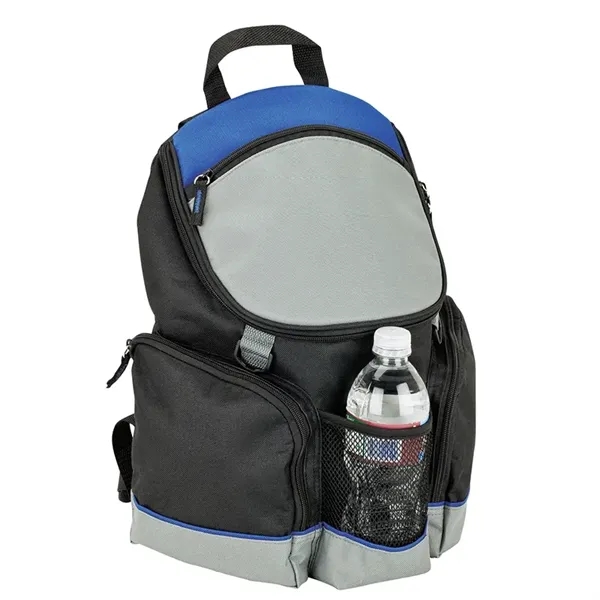 5.12" x 15.19" x 12" Coolio 12-can backpack cooler with heat-sealed... from ASI 67866 Logomark/Valumark