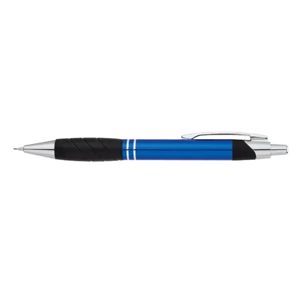 Plunger action aluminum mechanical pencil with a rubber grip and metal... from ASI 67866 Logomark/Valumark / Valumark™