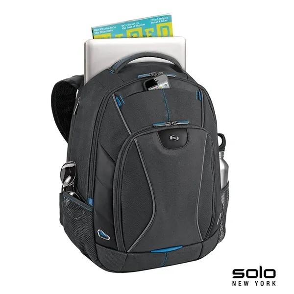 7" x 17.5" x 12.5" backpack; includes a tablet pocket and... from ASI 67866 Logomark/Valumark