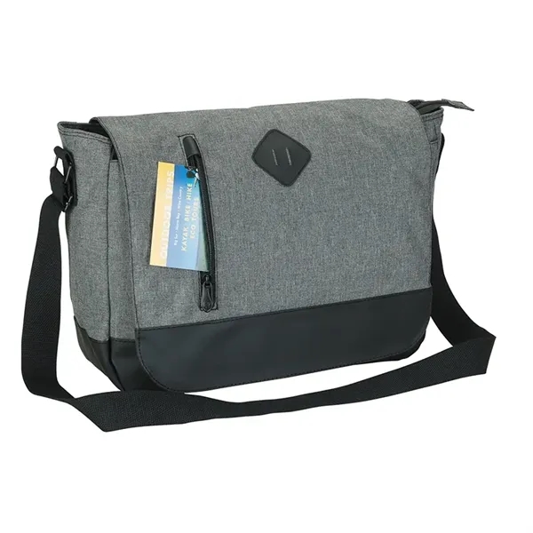 4.75" x 11.5" x 15" messenger bag with 1 1/2" x... from ASI 67866 Logomark/Valumark