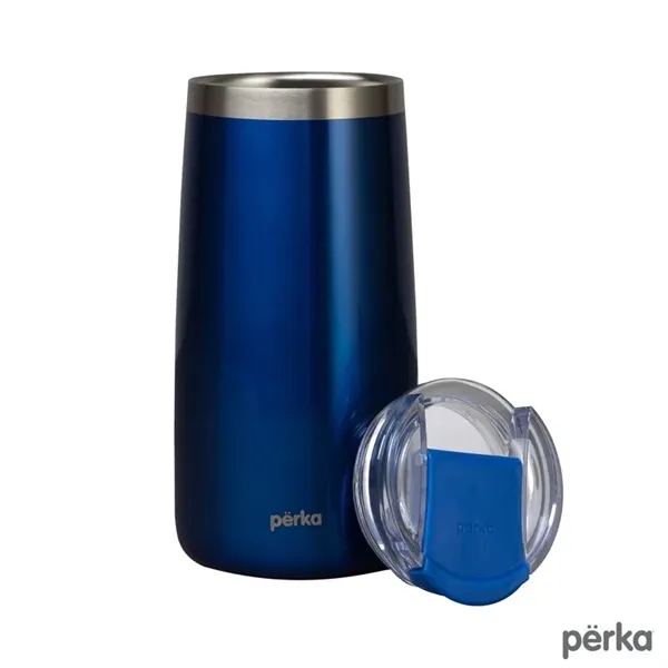 3.38" x 7.31" x 3.38" Perka® Erie 16-ounce double-wall stainless steel... from ASI 67866 Logomark/Valumark