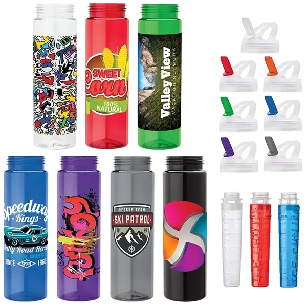 2.75" x 10.38" x 2.75" PET water bottle with 25 oz.... from ASI 67866 Logomark/Valumark / Valumark™