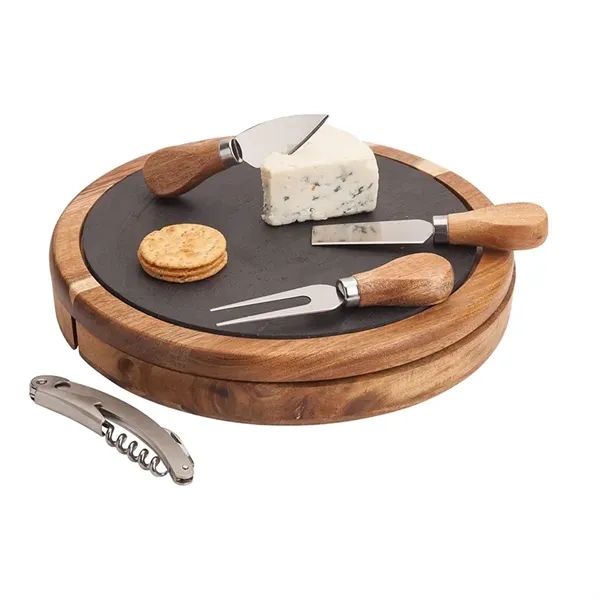 Normandy Swivel Base Cheese/Wine Set... from ASI 67866 Logomark/Valumark