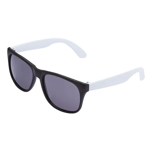 1.75" x 1.94" x 5.5" polycarbonate flare two-tone sunglasses with 100%... from ASI 67866 Logomark/Valumark / Valumark™