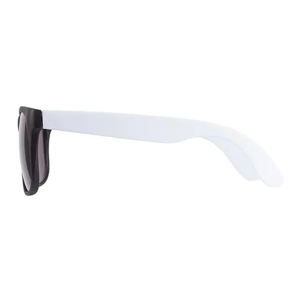 1.75" x 1.94" x 5.5" polycarbonate flare two-tone sunglasses with 100%... from ASI 67866 Logomark/Valumark / Valumark™