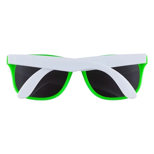 1.75" x 1.94" x 5.5" polycarbonate flare two-tone sunglasses with 100%... from ASI 67866 Logomark/Valumark / Valumark™