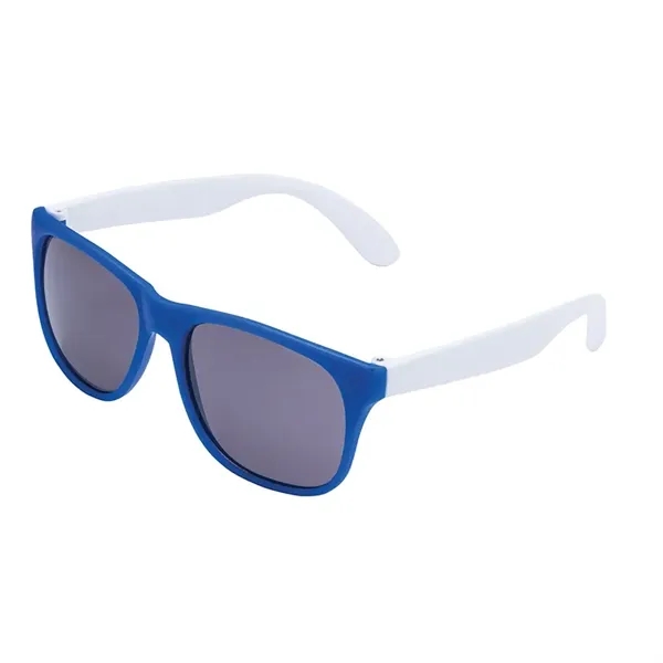 1.75" x 1.94" x 5.5" polycarbonate flare two-tone sunglasses with 100%... from ASI 67866 Logomark/Valumark / Valumark™