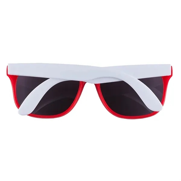 1.75" x 1.94" x 5.5" polycarbonate flare two-tone sunglasses with 100%... from ASI 67866 Logomark/Valumark / Valumark™