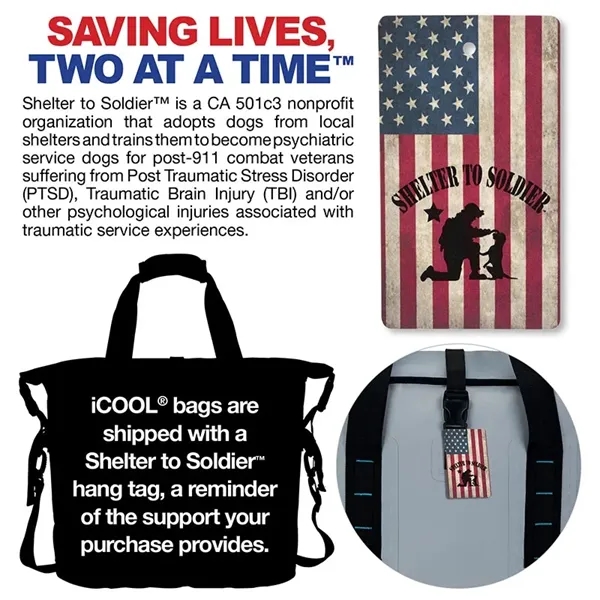 11.5" x 18" x 11.5" Riviera iCOOL trolley cooler bag with... from ASI 67866 Logomark/Valumark