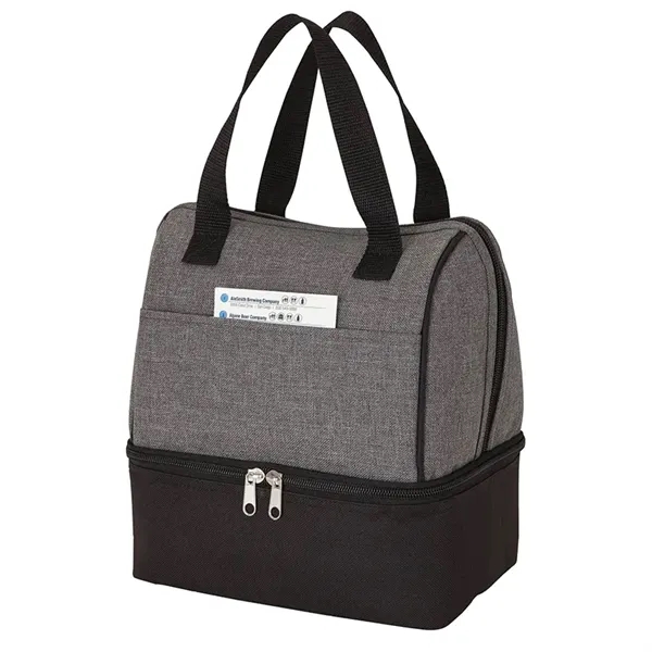 Lunch sack and cooler; made with polyester and has PEVA lining... from ASI 67866 Logomark/Valumark