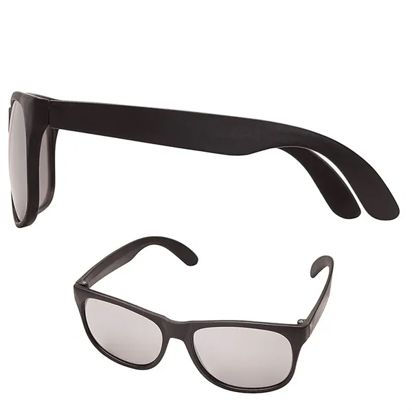 1.25" x 2.25" x 5.75" plastic sunglasses with mirrored lenses with... from ASI 67866 Logomark/Valumark / Valumark™