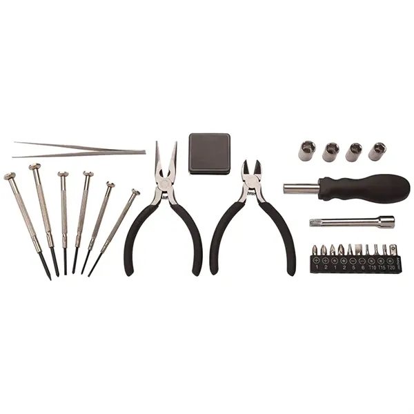 Spectacular 27-piece Precision tool set in custom black carrying case.... from ASI 67866 Logomark/Valumark
