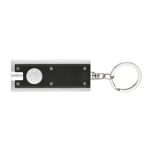 0.38" x 3.75" x 1" Ester plastic keychain with LED flashlight... from ASI 67866 Logomark/Valumark / Valumark™
