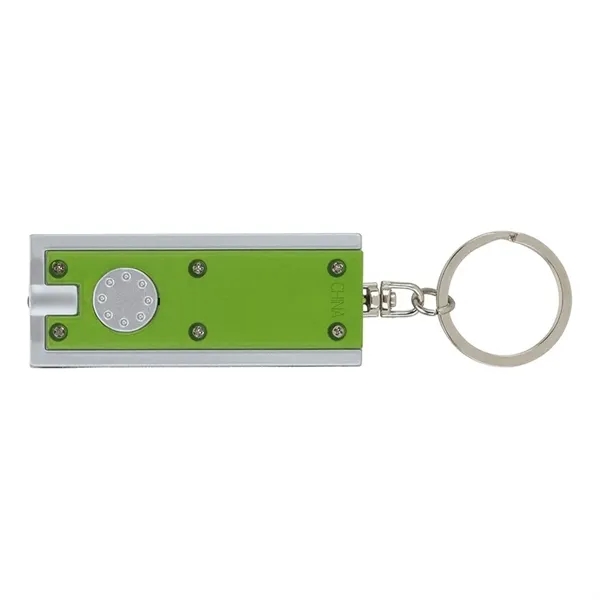 0.38" x 3.75" x 1" Ester plastic keychain with LED flashlight... from ASI 67866 Logomark/Valumark / Valumark™