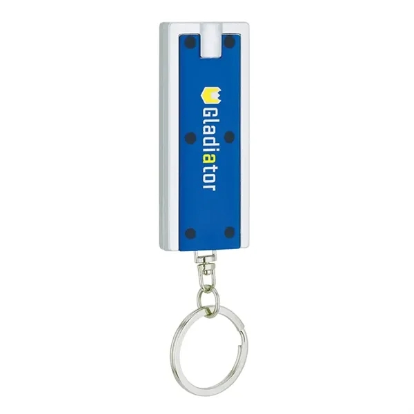 0.38" x 3.75" x 1" Ester plastic keychain with LED flashlight... from ASI 67866 Logomark/Valumark / Valumark™