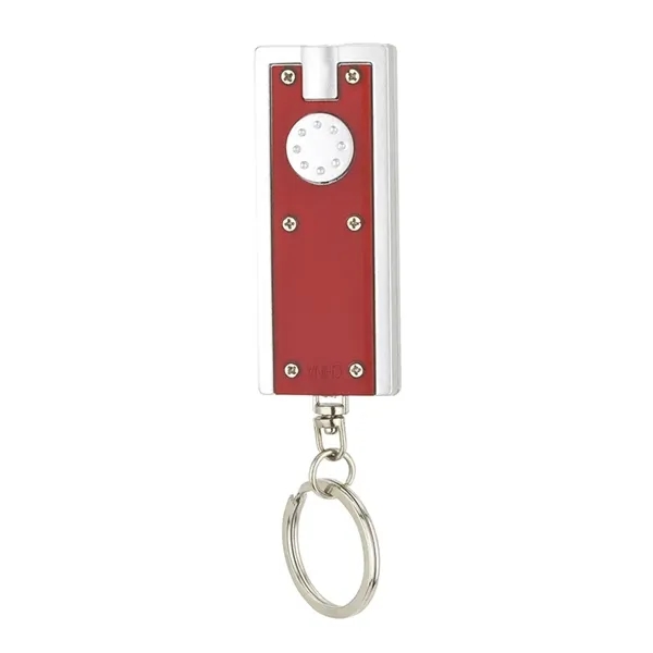 0.38" x 3.75" x 1" Ester plastic keychain with LED flashlight... from ASI 67866 Logomark/Valumark / Valumark™