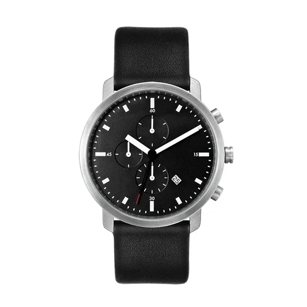 44MM STEEL MATTE SILVER CASE, CHRONOGRAPH MVMT, BL...... from ASI 67866 Logomark/Valumark