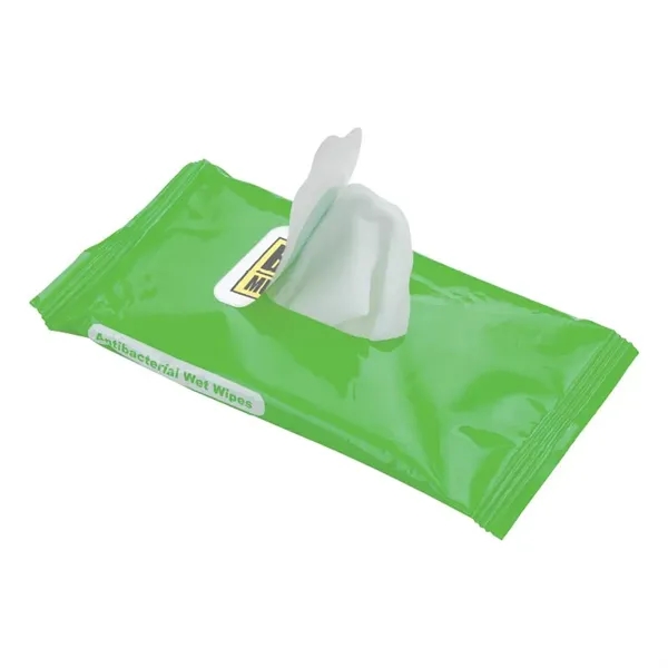 0.62" x 2.75" x 6" pack of Alano antibacterial wet wipes;... from ASI 67866 Logomark/Valumark / Valumark™