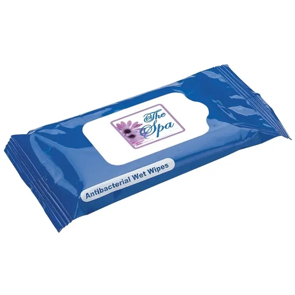 0.62" x 2.75" x 6" pack of Alano antibacterial wet wipes;... from ASI 67866 Logomark/Valumark / Valumark™