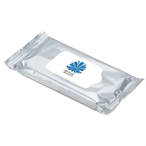 0.62" x 2.75" x 6" pack of Alano antibacterial wet wipes;... from ASI 67866 Logomark/Valumark / Valumark™