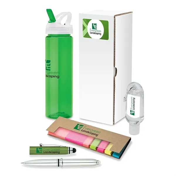 4-piece welcome gift set with 25 oz. bottle, 1 oz. hand... from ASI 67866 Logomark/Valumark