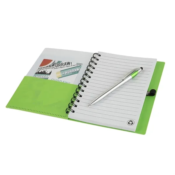 Trapezoid Junior Notebook w/ Stylus Pen... from ASI 67866 Logomark/Valumark