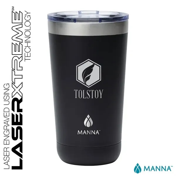 3.62" x 6.38" x 3.5" Manna™ Ranger 18-oz double-wall stainless steel... from ASI 67866 Logomark/Valumark