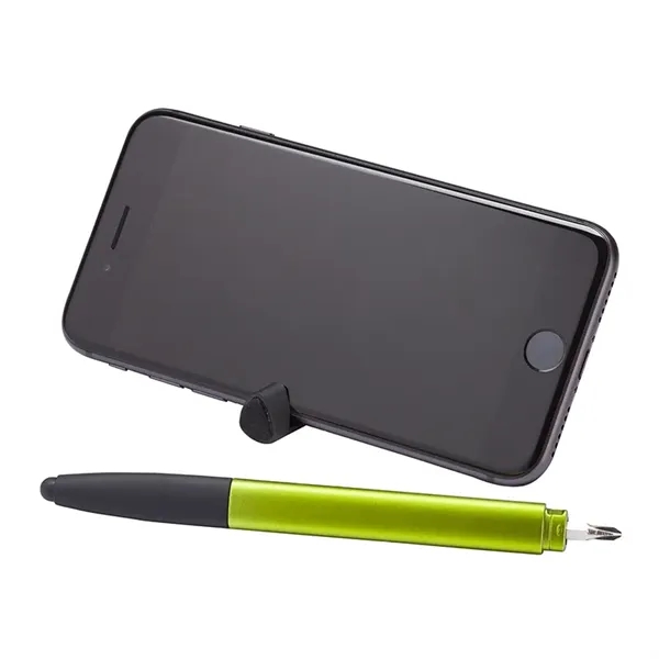 8-in-1 pen with capacitive stylus tip, rulers, smartphone stand, screen cleaner,... from ASI 67866 Logomark/Valumark / Valumark™