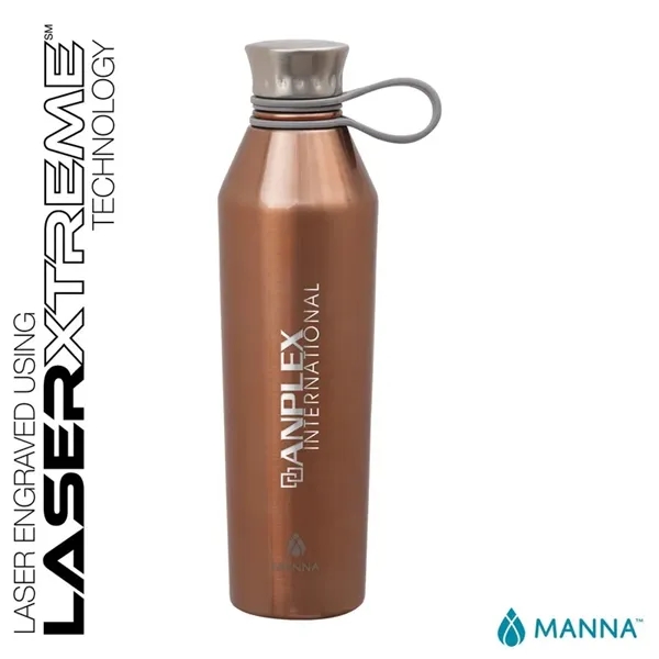 3.5" x 11.75" x 3" Manna™ 25-ounce stainless steel vacuum insulated... from ASI 67866 Logomark/Valumark