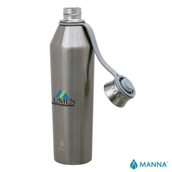 3.5" x 11.75" x 3" Manna™ 25-ounce stainless steel vacuum insulated... from ASI 67866 Logomark/Valumark