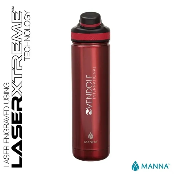 3.62  x 11.25" x 3" Manna™ 26-ounce double wall stainless... from ASI 67866 Logomark/Valumark