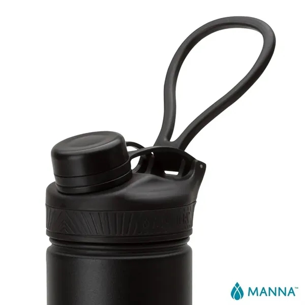 3.62" x 11.25" x 3" Manna™ 26 ounce powder-coated steel double-wall... from ASI 67866 Logomark/Valumark