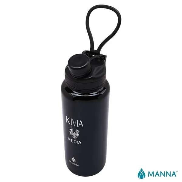 3.81" x 11.25" x 3.81" Manna™ 40-ounce double wall stainless steel... from ASI 67866 Logomark/Valumark