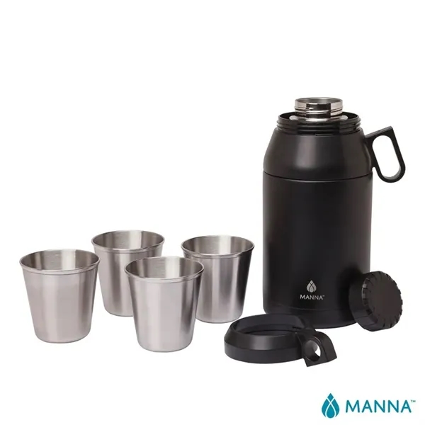 5" x 13.69" x 5" Manna™ double-wall stainless steel 64-ounce growler... from ASI 67866 Logomark/Valumark