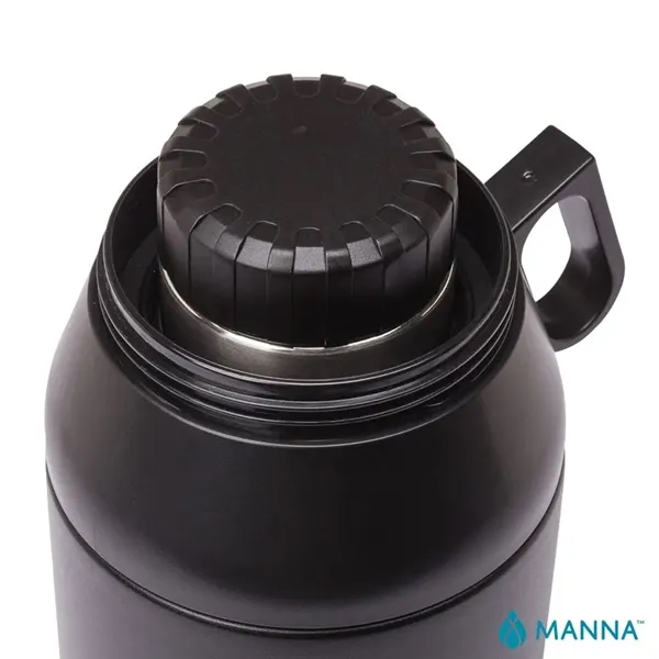 5" x 13.69" x 5" Manna™ double-wall stainless steel 64-ounce growler... from ASI 67866 Logomark/Valumark