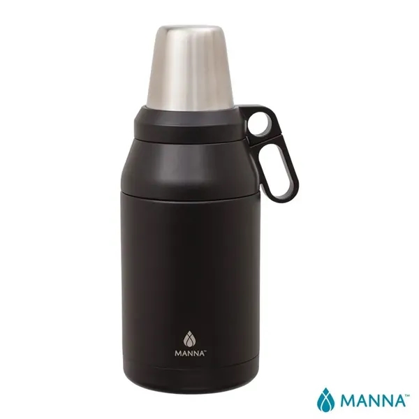 5" x 13.69" x 5" Manna™ double-wall stainless steel 64-ounce growler... from ASI 67866 Logomark/Valumark