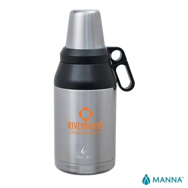 5" x 13.69" x 5" Manna™ double-wall stainless steel 64-ounce growler... from ASI 67866 Logomark/Valumark