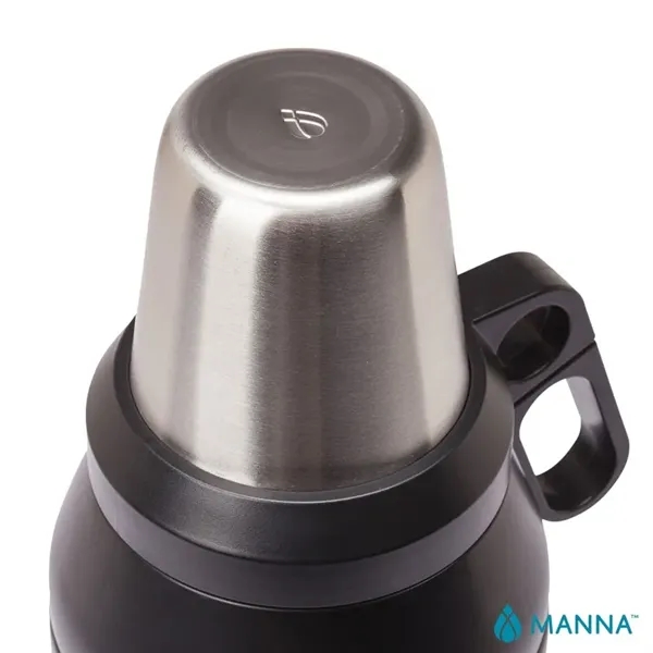 5" x 13.69" x 5" Manna™ double-wall stainless steel 64-ounce growler... from ASI 67866 Logomark/Valumark