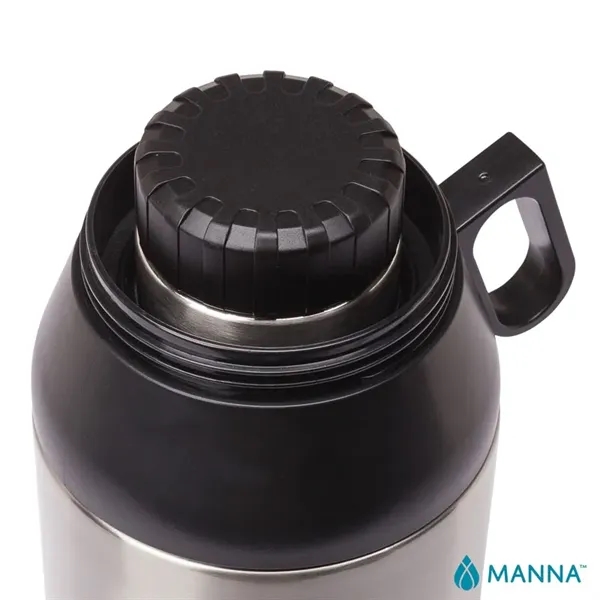 5" x 13.69" x 5" Manna™ double-wall stainless steel 64-ounce growler... from ASI 67866 Logomark/Valumark