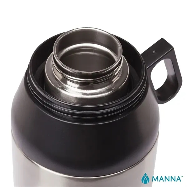 5" x 13.69" x 5" Manna™ double-wall stainless steel 64-ounce growler... from ASI 67866 Logomark/Valumark