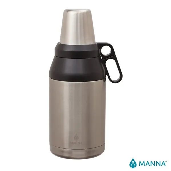 5" x 13.69" x 5" Manna™ double-wall stainless steel 64-ounce growler... from ASI 67866 Logomark/Valumark