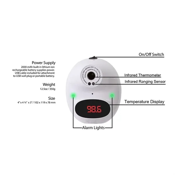 Tempo II Wall Mounted Infrared Thermometer... from ASI 67866 Logomark/Valumark