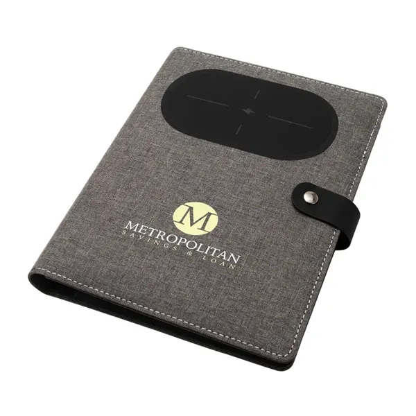 Navigate Notebook w/ Wireless Phone Charger... from ASI 67866 Logomark/Valumark