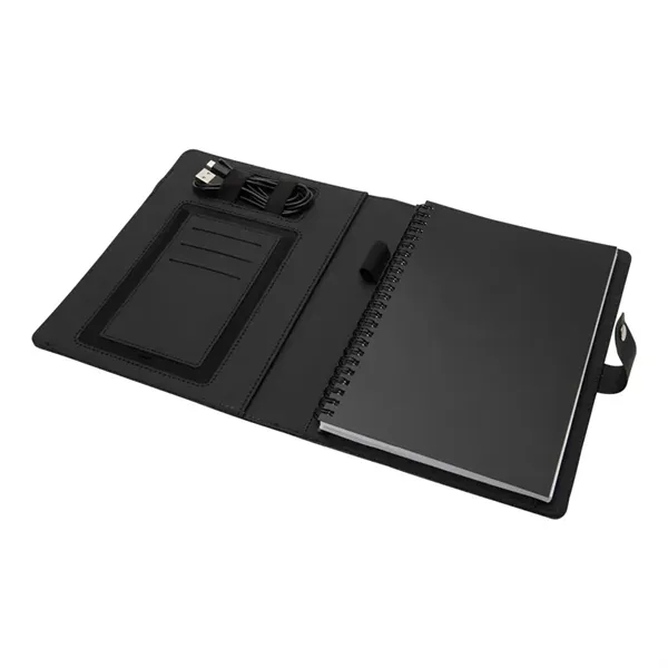 Navigate Notebook w/ Wireless Phone Charger... from ASI 67866 Logomark/Valumark