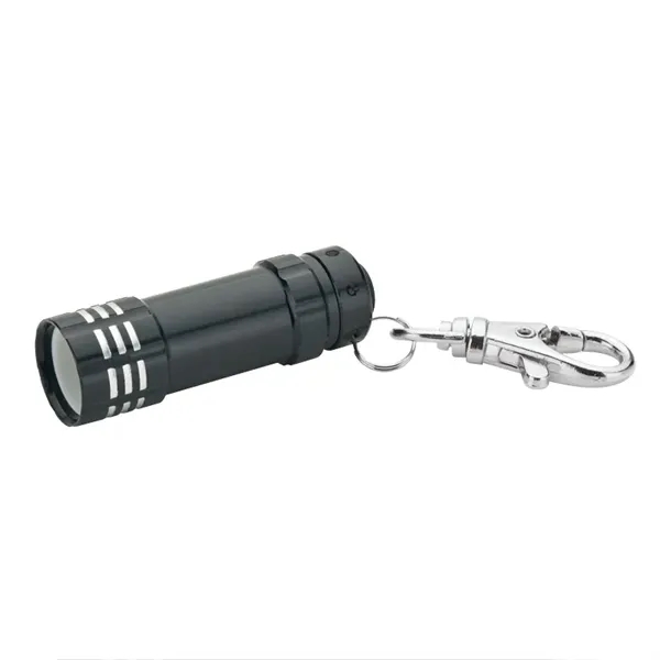 0.88" x 3.5" x 0.69" aluminum 3-LED flashlight with lobster clip... from ASI 67866 Logomark/Valumark / Valumark™
